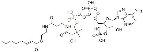 10018-94-7,S-[2-[3-[[4-[[[(2R,3S,4R,5R)-5-(6-aminopurin-9-yl)-4-hydroxy-3-phosphonooxyoxolan-2-yl]methoxy-hydroxyphosphoryl]oxy-hydroxyphosphoryl]oxy-2-hydroxy-3,3-dimethylbutanoyl]amino]propanoylamino]ethyl] (E)-oct-2-enethioate