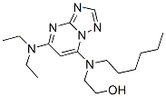 100557-06-0,2-[(4-diethylamino-1,5,7,9-tetrazabicyclo[4.3.0]nona-2,4,6,8-tetraen-2 -yl)-hexyl-amino]ethanol