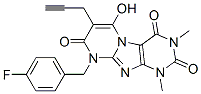 102212-74-8,Pyrimido[2,1-f]purine-2,4,8(1H,3H,9H)-trione,  9-[(4-fluorophenyl)methyl]-6-hydroxy-1,3-dimethyl-7-(2-propynyl)-  (9CI)