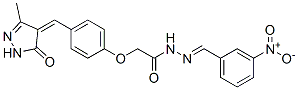 107044-94-0,2-[4-[(Z)-(3-methyl-5-oxo-1H-pyrazol-4-ylidene)methyl]phenoxy]-N-[(3-n itrophenyl)methylideneamino]acetamide