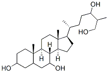 107088-81-3,(3R,5S,7R,8S,9S,10R,13R,14S,17S)-17-[(2R)-5,7-dihydroxy-6-methyl-hepta n-2-yl]-10,13-dimethyl-2,3,4,5,6,7,8,9,11,12,14,15,16,17-tetradecahydr o-1H-cyclopenta[a]phenanthrene-3,7-diol