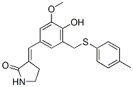 107788-15-8,(3E)-3-[[4-hydroxy-3-methoxy-5-[(4-methylphenyl)sulfanylmethyl]phenyl] methylidene]pyrrolidin-2-one