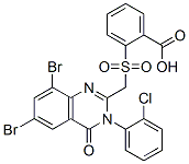 108659-81-0,2-[[6,8-dibromo-3-(2-chlorophenyl)-4-oxo-quinazolin-2-yl]methylsulfony l]benzoic acid