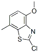 108773-00-8,Benzothiazole, 2-chloro-4-methoxy-7-methyl- (9CI)