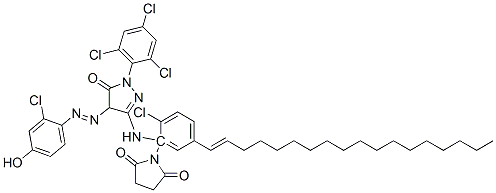 108961-04-2,1-(2,4,6-TRICHLOROPHENYL)-3-[2-CHLORO-5-(1-OCTADECENYL-1-SUCCINIMIDO)ANILINO]-4-(2-CHLORO-4-HYDROXYPHENYL)AZO-2-PYRAZOLIN-5-ONE