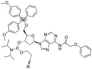 110543-74-3,5'-O-(4,4'-DIMETHOXYTRITYL)-N6-PHENOXYACETYL-2'-DEOXYADENOSINE-3'-(2-CYANOETHYL-N,N-DIISOPROPYL)PHOSPHORAMIDITE