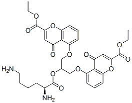 110816-79-0,ethyl 5-[2-[(2S)-2,6-diaminohexanoyl]oxy-3-(2-ethoxycarbonyl-4-oxo-chromen-5-yl)oxy-propoxy]-4-oxo-chromene-2-carboxylate