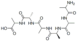 111652-29-0,2-[[(2S)-2-[2-[[(2S)-2-[2-(2-aminopropanoylamino)propanoylamino]propanoyl]amino]propanoylamino]propanoyl]amino]propanoic acid