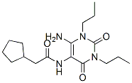 112683-81-5,Cyclopentaneacetamide,  N-(6-amino-1,2,3,4-tetrahydro-2,4-dioxo-1,3-dipropyl-5-pyrimidinyl)-