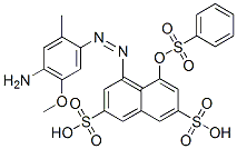 117-44-2,4-[(4-amino-5-methoxy-o-tolyl)azo]-5-[(phenylsulphonyl)oxy]naphthalene-2,7-disulphonic acid