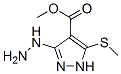 117736-55-7,1H-Pyrazole-4-carboxylicacid,3-hydrazino-5-(methylthio)-,methylester(9CI)