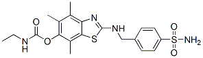 120164-92-3,Carbamic  acid,  ethyl-,  2-[[[4-(aminosulfonyl)phenyl]methyl]amino]-4,5,7-trimethyl-6-benzothiazolyl  ester  (9CI)