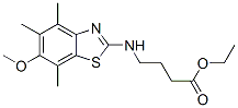 120165-65-3,Butanoic  acid,  4-[(6-methoxy-4,5,7-trimethyl-2-benzothiazolyl)amino]-,  ethyl  ester