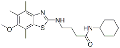 120165-66-4,Butanamide,  N-cyclohexyl-4-[(6-methoxy-4,5,7-trimethyl-2-benzothiazolyl)amino]-