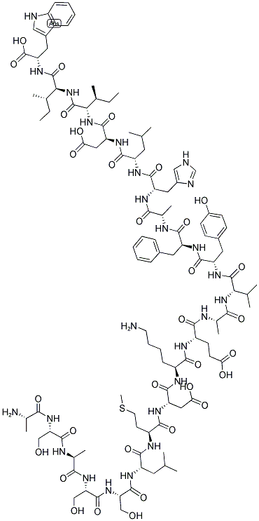 H-ALA-SER-ALA-SER-SER-LEU-MET-ASP-LYS-GLU-ALA-VAL-TYR-PHE-ALA-HIS-LEU-ASP-ILE-ILE-TRP-OH 121204-87-3,H-ALA-SER-ALA-SER-SER-LEU-MET-ASP-LYS-GLU-ALA-VAL-TYR-PHE-ALA-HIS-LEU-ASP-ILE-ILE-TRP-OH