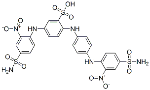12239-00-8,5-[[4-(aminosulphonyl)-2-nitrophenyl]amino]-2-[[4-[[4-(aminosulphonyl)-2-nitrophenyl]amino]phenyl]amino]benzenesulphonic acid