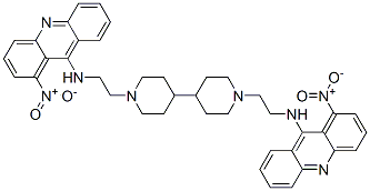 123219-88-5,1-nitro-N-[2-[4-[1-[2-[(1-nitroacridin-9-yl)amino]ethyl]-4-piperidyl]- 1-piperidyl]ethyl]acridin-9-amine