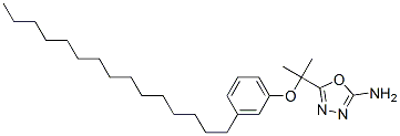 124237-30-5,1,3,4-Oxadiazol-2-amine, 5-(1-methyl-1-(3-pentadecylphenoxy)ethyl)-