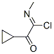 124838-05-7,Cyclopropaneethanimidoyl chloride, N-methyl-alpha-oxo- (9CI)