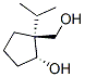 124941-16-8,Cyclopentanemethanol, 2-hydroxy-1-(1-methylethyl)-, trans- (9CI)