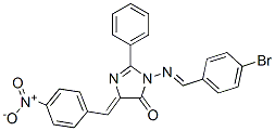 126245-05-4,(5Z)-3-[(4-bromophenyl)methylideneamino]-5-[(4-nitrophenyl)methylidene ]-2-phenyl-imidazol-4-one