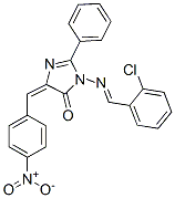 126293-47-8,(5Z)-3-[(2-chlorophenyl)methylideneamino]-5-[(4-nitrophenyl)methyliden e]-2-phenyl-imidazol-4-one