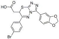 126598-26-3,2-[9-benzo[1,3]dioxol-5-yl-3-(4-bromophenyl)-5-thia-1,2,7,8-tetrazabic yclo[4.3.0]nona-2,6,8-trien-4-yl]acetic acid