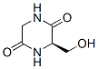 126766-09-4,2,5-Piperazinedione, 3-(hydroxymethyl)-, (3R)- (9CI)