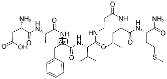 127633-71-0,ASP-ALA-PHE-VAL-BETA-ALA-LEU-MET-NH2