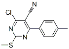 128640-74-4,4-CHLORO-6-(4-METHYLPHENYL)-2-(METHYLTHIO)PYRIMIDINE-5-CARBONITRILE