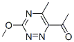 130230-57-8,Ethanone, 1-(3-methoxy-5-methyl-1,2,4-triazin-6-yl)- (9CI)