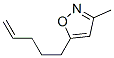 130628-71-6,Isoxazole, 3-methyl-5-(4-pentenyl)- (9CI)
