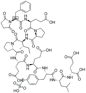 131791-98-5,SUC-PHE-GLU-PRO-ILE-PRO-GLU-GLU-TYR(SO3H)-LEU-D-GLU-OH