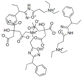 132-35-4,5-[2-(diethylammonio)ethyl]-3-(1-phenylpropyl)-1,2,4-oxadiazolediylium citrate