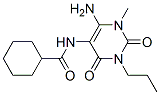 132940-66-0,Cyclohexanecarboxamide,  N-(6-amino-1,2,3,4-tetrahydro-1-methyl-2,4-dioxo-3-propyl-5-pyrimidinyl)-