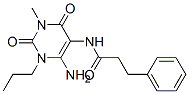 132940-70-6,Benzenepropanamide,  N-(6-amino-1,2,3,4-tetrahydro-3-methyl-2,4-dioxo-1-propyl-5-pyrimidinyl)-