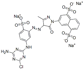 13305-94-7,trisodium 3-[4-[[5-[(4-amino-6-chloro-1,3,5-triazin-2-yl)amino]-2-sulphonatophenyl]azo]-4,5-dihydro-3-methyl-5-oxo-1H-pyrazol-1-yl]naphthalene-1,5-disulphonate