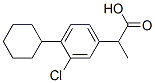 13376-38-0,2-(3-chloro-4-cyclohexyl-phenyl)propanoic acid