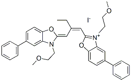 13416-17-6,3-(2-methoxyethyl)-2-[2-[[3-(2-methoxyethyl)-5-phenyl-3H-benzoxazol-2-ylidene]methyl]but-1-enyl]-5-phenylbenzoxazolium iodide