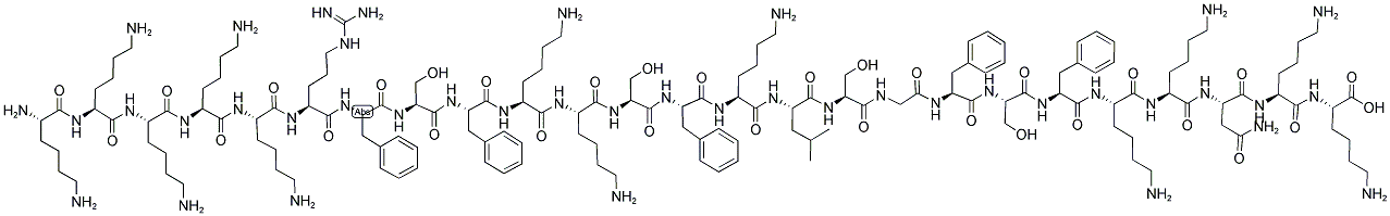 134248-85-4,H-LYS-LYS-LYS-LYS-LYS-ARG-PHE-SER-PHE-LYS-LYS-SER-PHE-LYS-LEU-SER-GLY-PHE-LYS-LYS-ASN-LYS-LYS-OH