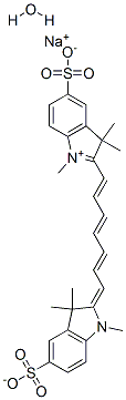 135408-43-4,3H-INDOLIUM, 2-[7-(1,3-DIHYDRO-1,3,3-TRIMETHYL-5-SULFO-2H-INDOL-2-YLIDENE)-1,3,5-HEPTATRIENYL]-1,3,3-TRIMETHYL-5-SULFO-, INNER SALT, SODIUM SALT, MONOHYDRATE