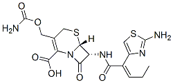 135889-00-8,(6R,7R)-3-[[(Aminocarbonyl)oxy]methyl]-7-[[(2Z)-2-(2-amino-4-thiazolyl)-1-oxo-2-pentenyl]amino]-8-oxo-5-thia-1-azabicyclo[4.2.0]oct-2-ene-2-carboxylic acid