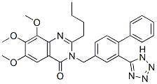 137416-81-0,4(3H)-Quinazolinone,  2-butyl-6,7,8-trimethoxy-3-[[2-(1H-tetrazol-5-yl)[1,1-biphenyl]-4-yl]methyl]-  (9CI)