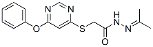 137927-77-6,((6-Phenoxy-4-pyrimidinyl)thio)acetic acid (1-methylethylidene)hydrazide