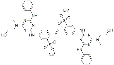 13863-31-5,disodium 4,4'-bis[[6-anilino-4-[(2-hydroxyethyl)methylamino]-1,3,5-triazin-2-yl]amino]stilbene-2,2'-disulphonate