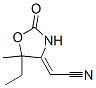 139097-56-6,Acetonitrile, (5-ethyl-5-methyl-2-oxo-4-oxazolidinylidene)-, (Z)- (9CI)