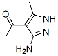 139111-42-5,Ethanone, 1-(3-amino-5-methyl-1H-pyrazol-4-yl)- (9CI)