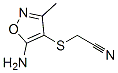 140455-00-1,Acetonitrile, [(5-amino-3-methyl-4-isoxazolyl)thio]- (9CI)