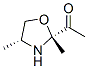 141089-17-0,Ethanone, 1-(2,4-dimethyl-2-oxazolidinyl)-, cis- (9CI)