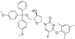 141120-64-1,5'-O-(DIMETHOXYTRITYL)-5-FLUORO-O4-(2,4,6-TRIMETHYLPHENYL)-2'-DEOXYURIDINE